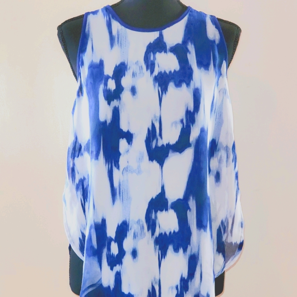 Chiffon Abstract Cut Out Blouse